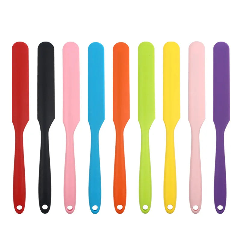 Slim Silicone Spatula - Non-Stick, Heat-Resistant Scraper for Butter, Cake, and Cream with Long Handle