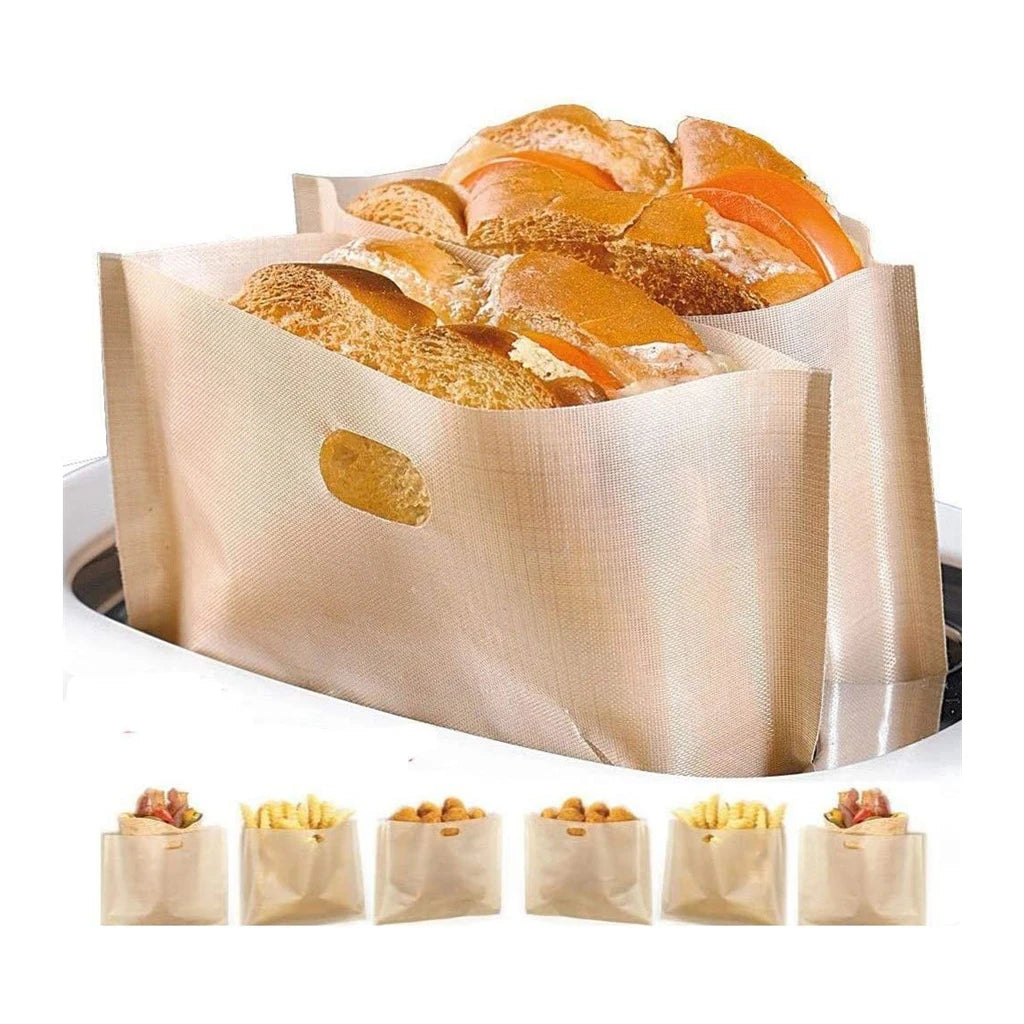 Reusable Non-Stick Toastie Bags - 3-Pack for Perfect Toasted Sandwiches and More