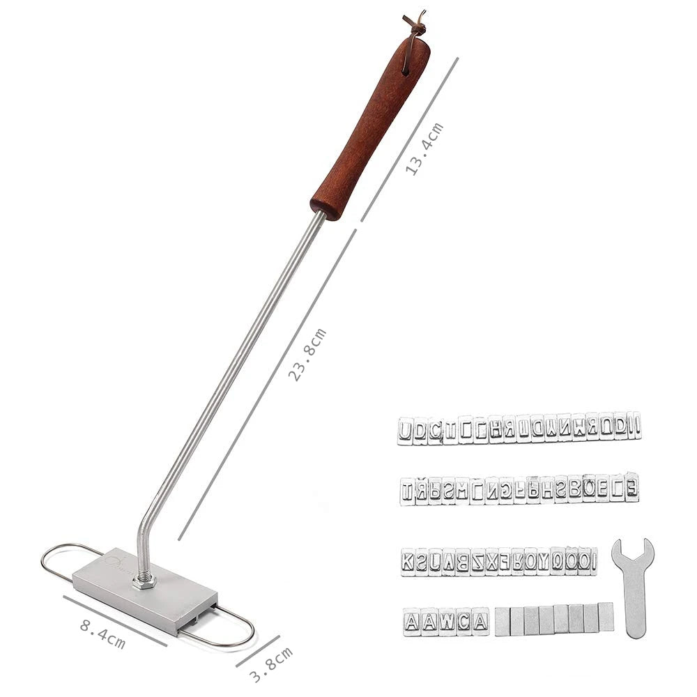 GrillMaster Steak Stamp - Personalize Your BBQ with Changeable Letters  Product Specifications: