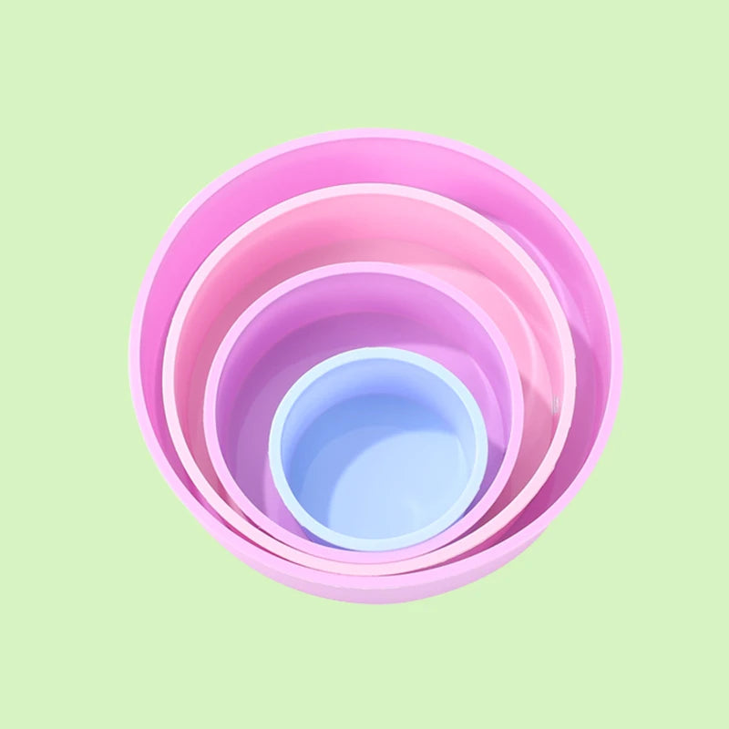 Round Silicone Baking Moulds - 4, 6, 8, 10 Inch Non-Stick Pans for Cakes, Mousse, and Desserts