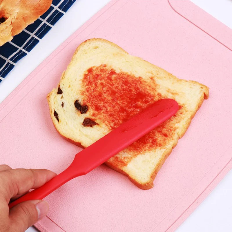 Slim Silicone Spatula - Non-Stick, Heat-Resistant Scraper for Butter, Cake, and Cream with Long Handle