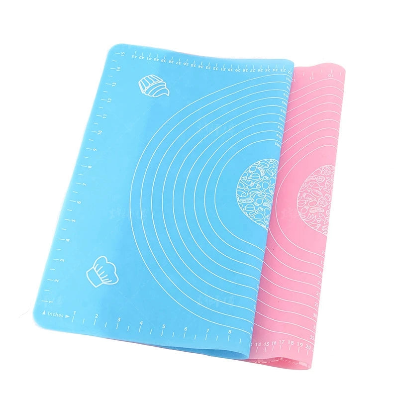 Non-Stick Silicone Baking Mat - 40x30cm Heat Resistant Pastry Rolling Mat with Measurements