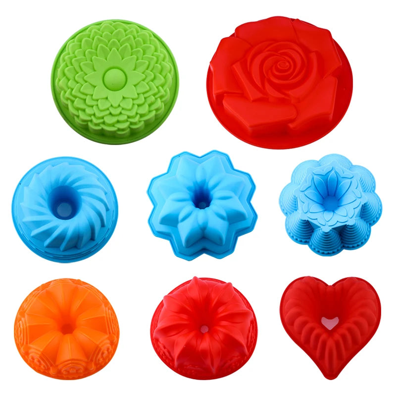 3D Shape Silicone Pastry Mould - Random Colour for DIY Baking, Mousse, and Desserts