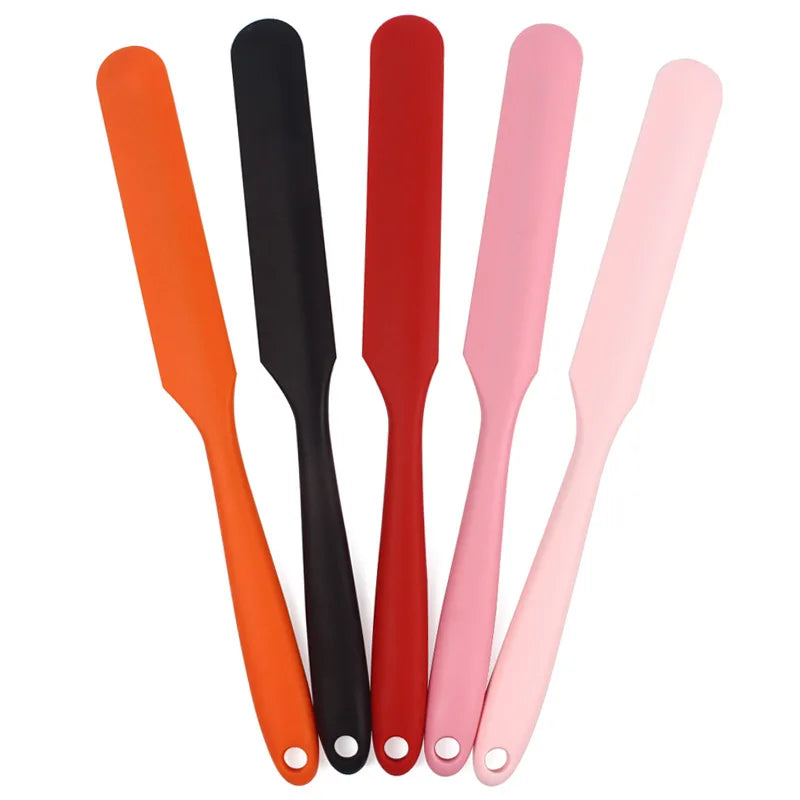 Slim Silicone Spatula - Non-Stick, Heat-Resistant Scraper for Butter, Cake, and Cream with Long Handle