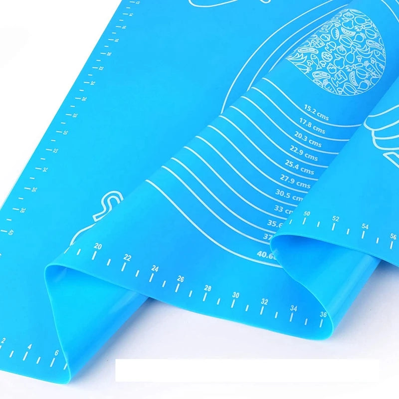 Non-Stick Silicone Baking Mat - 40x30cm Heat Resistant Pastry Rolling Mat with Measurements