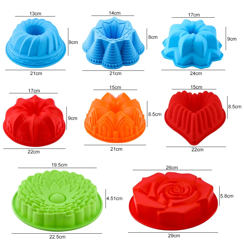 3D Shape Silicone Pastry Mould - Random Colour for DIY Baking, Mousse, and Desserts