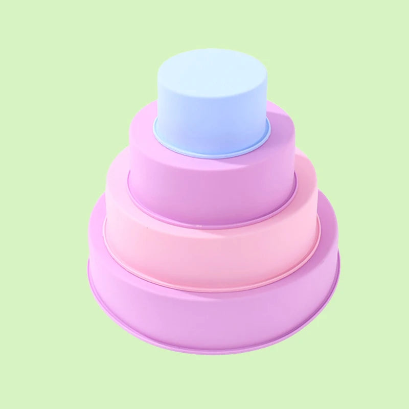 Round Silicone Baking Moulds - 4, 6, 8, 10 Inch Non-Stick Pans for Cakes, Mousse, and Desserts