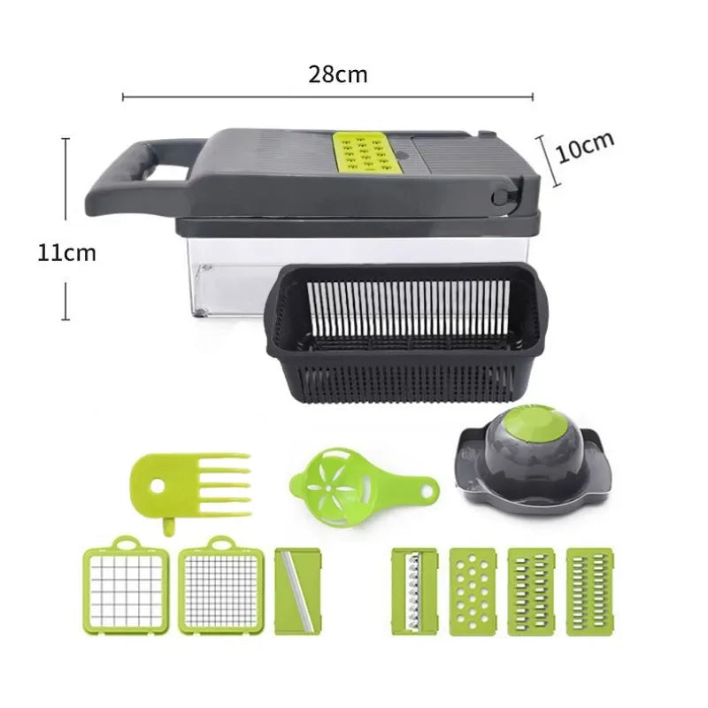 VeggiePro 16-in-1 Multifunctional Chopper - Slicer, Dicer, Grater, and Cutter