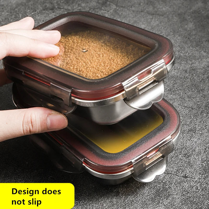 304 Stainless Steel Leakproof Bento Lunch Box - Durable Travel & Storage Container