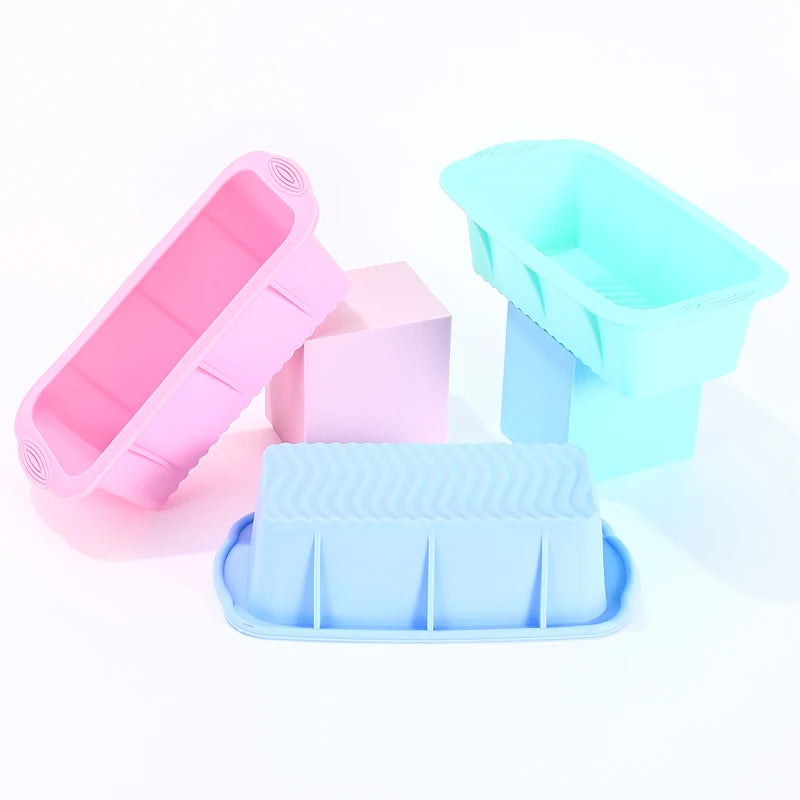 3D Rectangle Silicone Baking Mould - Non-Slip Cake Pan Available in 10 Colours