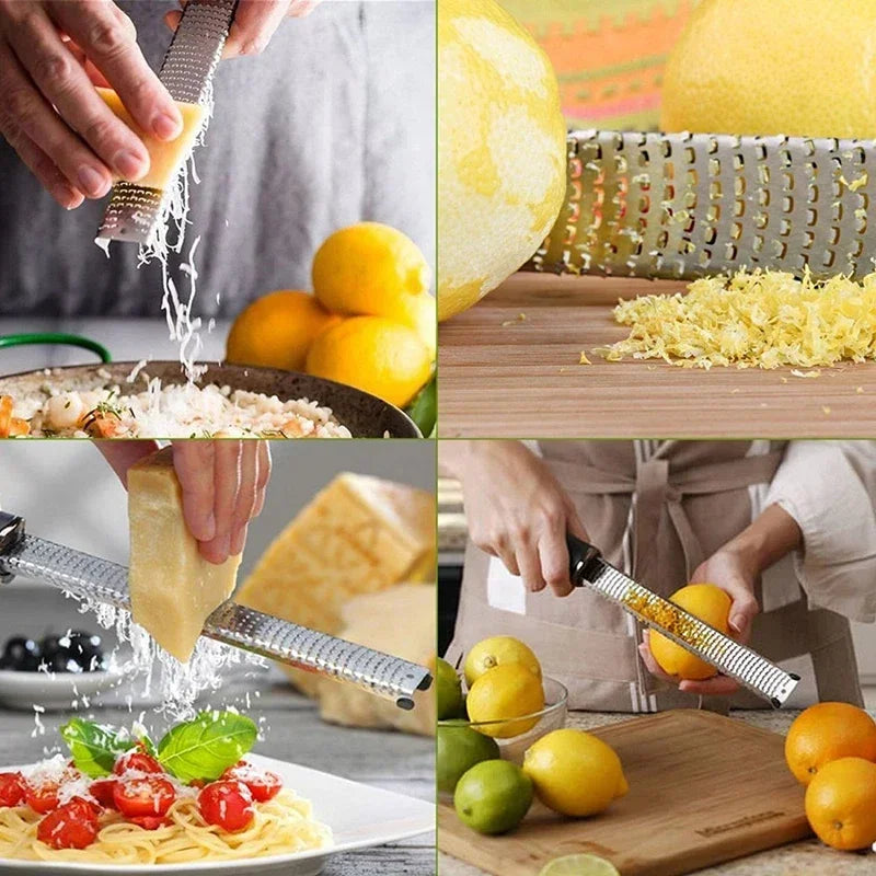 Stainless Steel Cheese Grater & Lemon Zester – Versatile Kitchen Gadget