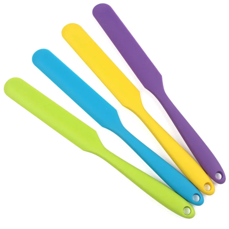 Slim Silicone Spatula - Non-Stick, Heat-Resistant Scraper for Butter, Cake, and Cream with Long Handle