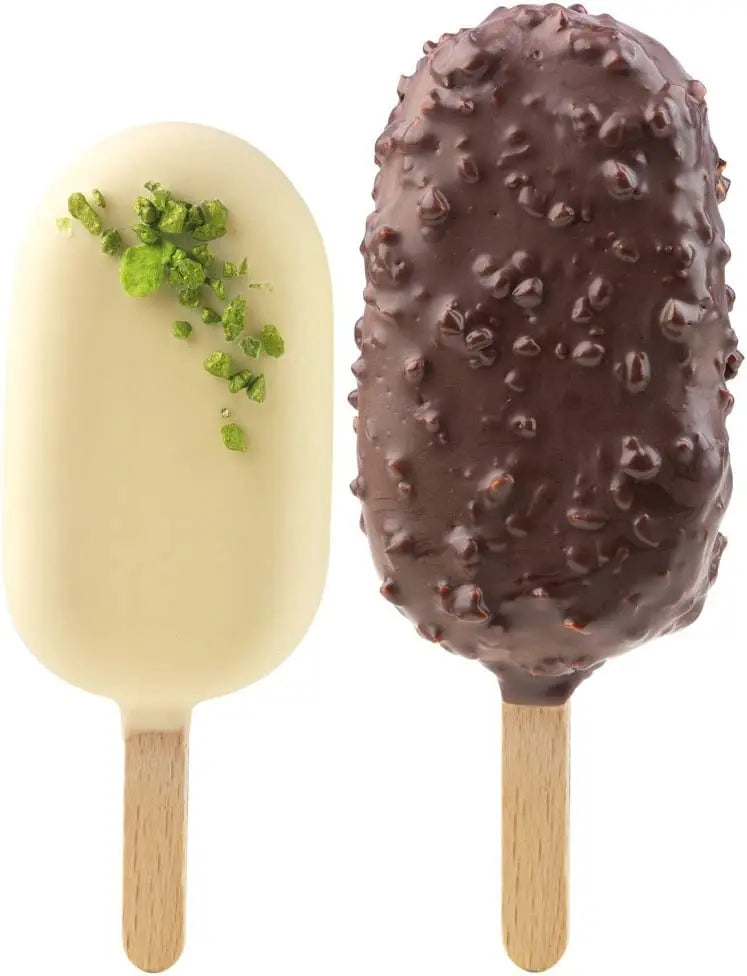 Set of 100 Easy Cream Wooden Sticks - Ideal for Homemade Ice Cream Bars and Frozen Treats