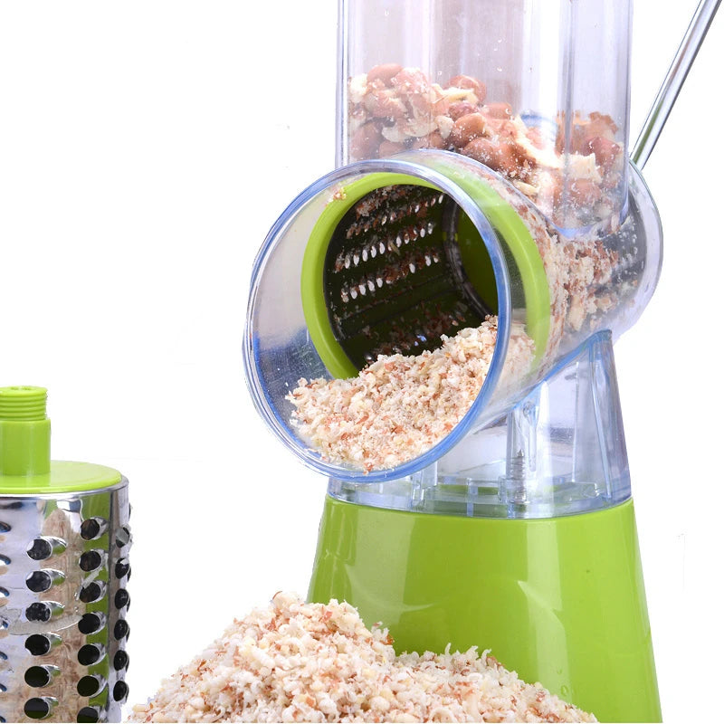 LMETJMA Rotary Spiralizer & Vegetable Slicer - Cheese Grater, Zucchini Noodle Maker, and Spaghetti Spiralizer