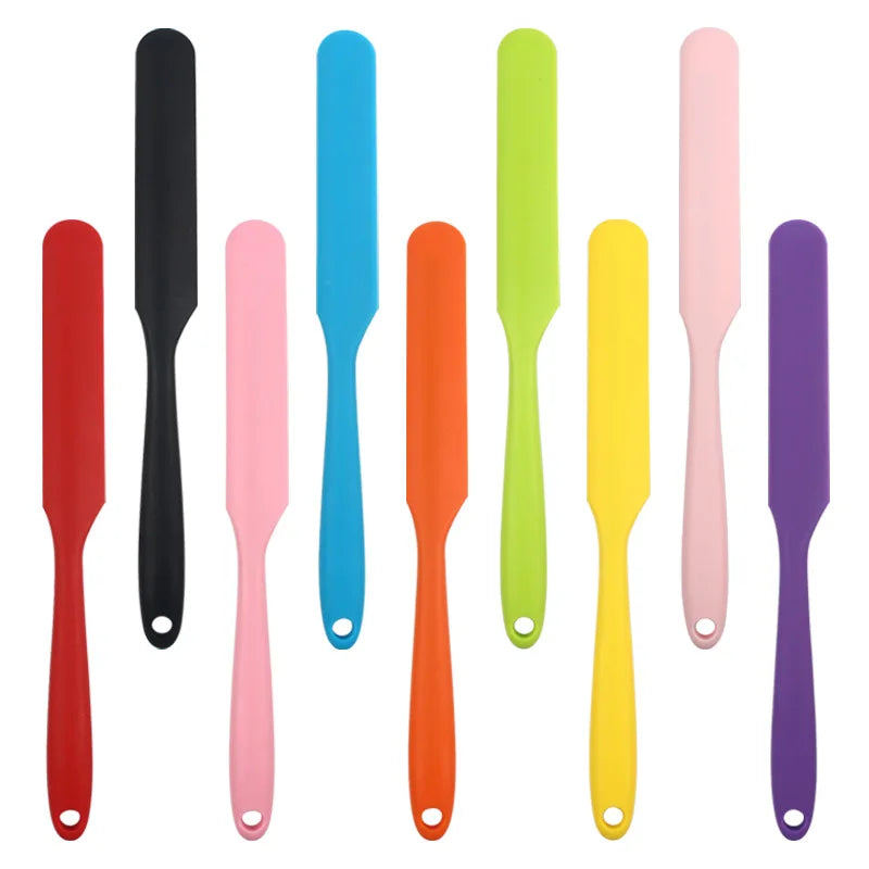 Slim Silicone Spatula - Non-Stick, Heat-Resistant Scraper for Butter, Cake, and Cream with Long Handle