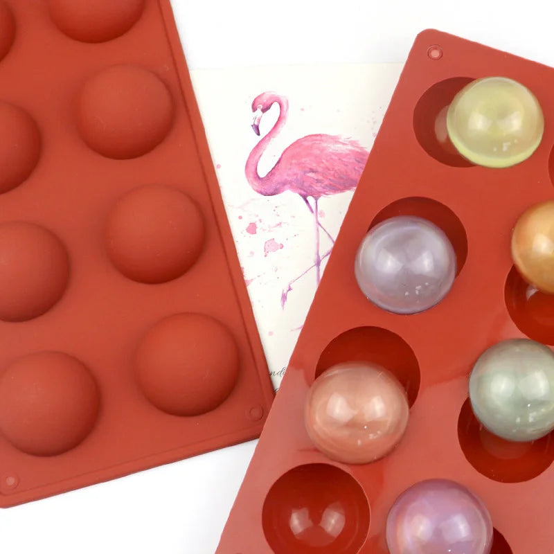 3D Half Sphere Silicone Mould - Perfect for DIY Baking, Pudding, Mousse, and Chocolate